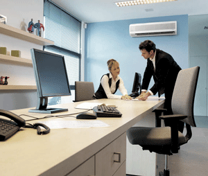 Sistemes de climatització: instal·lació d’un aparell d’aire condicionat a una oficina